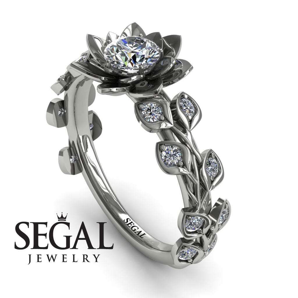 Lotus Flower And Leaves - Anna no. 3