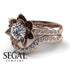 Lotus Bridal Set Flower Diamond ring - Lotus no. 2
