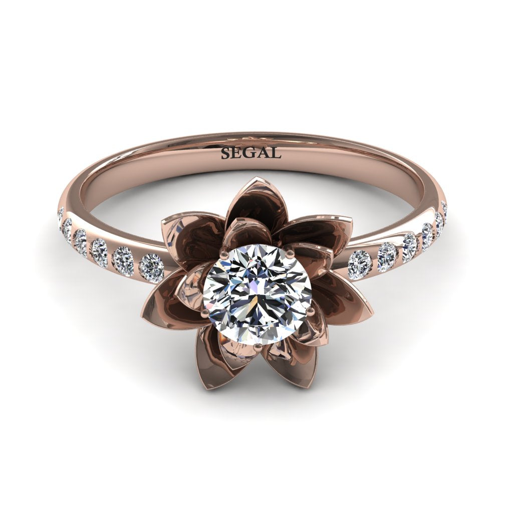 5ct Lotus Moissanite Engagement Ring - Lotus no. 20