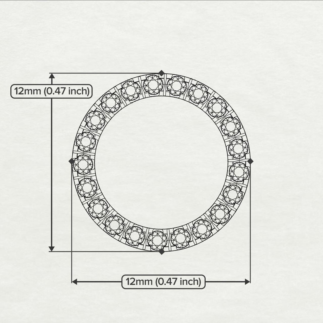 Circle Stud Black Diamond Earring - Lucille No. 9