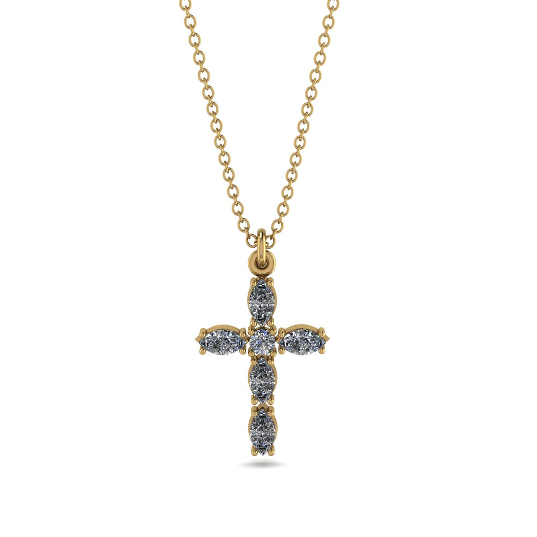 Luxurious Diamond Cross Necklace - Silas No. 1