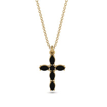 Luxurious Black Diamond Cross Necklace - Silas No. 7 image 1