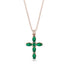 Luxurious Emerald Cross Necklace - Silas No. 5