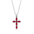 Luxurious Ruby Cross Necklace - Silas No. 12