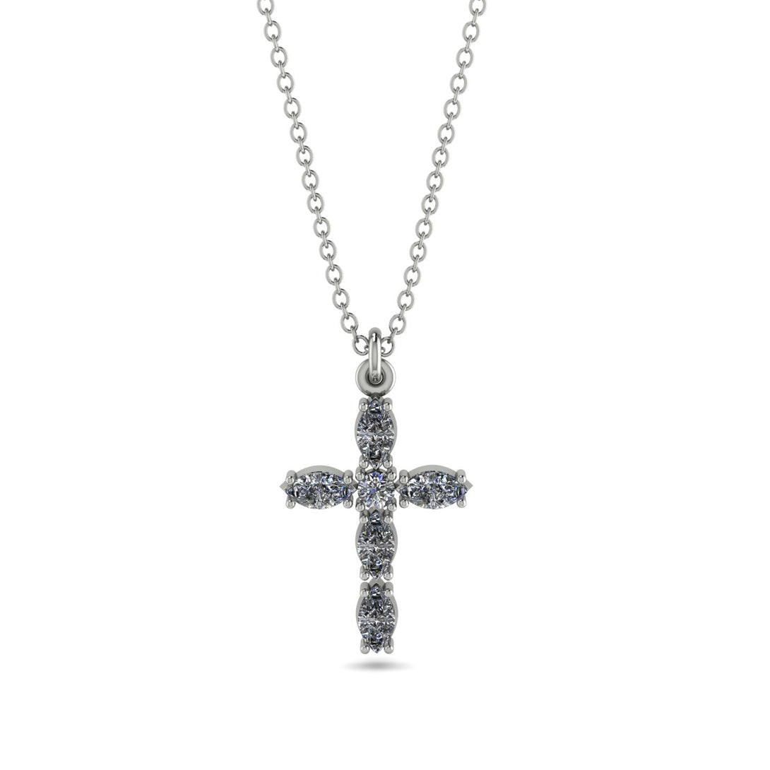 Luxurious Diamond Cross Necklace - Silas No. 3