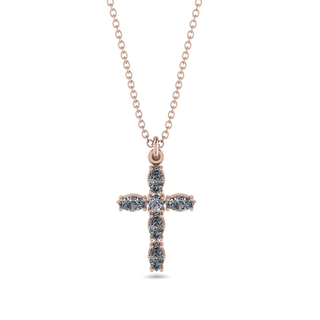 Luxurious Diamond Cross Necklace - Silas No. 2