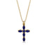 Luxurious Sapphire Cross Necklace - Silas No. 13