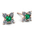 Geometrical 5 Emeralds Stud Earrings - Noa No. 5 image 1
