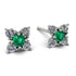 Geometrical 5 Emeralds Stud Earrings - Noa No. 6