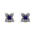 Geometrical 5 Sapphires Stud Earrings - Noa No. 14 image 1
