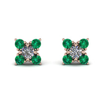 Geometrical 5 Diamonds Stud Earrings - Noa No. 17 image 1
