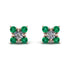 Geometrical 5 Diamonds Stud Earrings - Noa No. 17