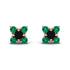 Geometrical 5 Black Diamonds Stud Earrings - Noa No. 23 image 1