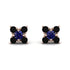 Geometrical 5 Sapphires Stud Earrings - Noa No. 44 image 1
