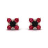Geometrical 5 Black Diamonds Stud Earrings - Noa No. 53