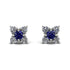 Geometrical 5 Sapphires Stud Earrings - Noa No. 15 image 1