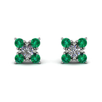 Geometrical 5 Diamonds Stud Earrings - Noa No. 18 image 1