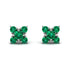 Geometrical 5 Emeralds Stud Earrings - Noa No. 21