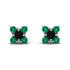 Geometrical 5 Black Diamonds Stud Earrings - Noa No. 24 image 1
