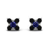 Geometrical 5 Sapphires Stud Earrings - Noa No. 45