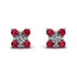Geometrical 5 Diamonds Stud Earrings - Noa No. 48 image 1