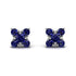 Geometrical 5 Sapphires Stud Earrings - Noa No. 75 image 1