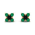 Geometrical 5 Black Diamonds Stud Earrings - Noa No. 22 image 1
