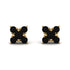 Geometrical 5 Black Diamonds Stud Earrings - Noa No. 37 image 1