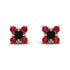 Geometrical 5 Black Diamonds Stud Earrings - Noa No. 52