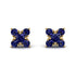 Geometrical 5 Sapphires Stud Earrings - Noa No. 73
