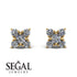 Geometrical 5 Diamonds Stud Earrings - Noa No. 1