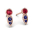 Bezel Ruby Earrings In Pear Shaped - Aniya No. 71 image 1