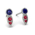 Bezel Sapphire Earrings In Pear Shaped - Aniya No. 60