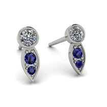 Bezel Diamond Earrings In Pear Shaped - Aniya No. 63 image 1