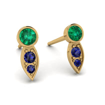 Bezel Emerald Earrings In Pear Shaped - Aniya No. 64 image 1
