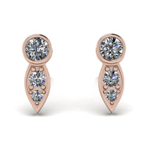 Bezel Diamond Earrings In Pear Shaped - Aniya No. 2 image 1