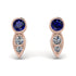 Bezel Sapphire Earrings In Pear Shaped - Aniya No. 14