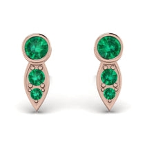 Bezel Emerald Earrings In Pear Shaped - Aniya No. 20 image 1