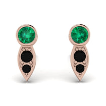 Bezel Emerald Earrings In Pear Shaped - Aniya No. 35 image 1
