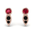 Bezel Ruby Earrings In Pear Shaped - Aniya No. 41