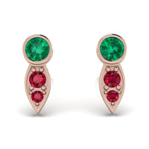 Bezel Emerald Earrings In Pear Shaped - Aniya No. 50 image 1