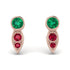 Bezel Emerald Earrings In Pear Shaped - Aniya No. 50