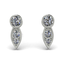 Bezel Diamond Earrings In Pear Shaped - Aniya No. 3 image 1