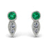 Bezel Emerald Earrings In Pear Shaped - Aniya No. 6