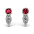 Bezel Ruby Earrings In Pear Shaped - Aniya No. 12 image 1