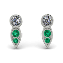 Bezel Diamond Earrings In Pear Shaped - Aniya No. 18 image 1