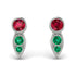 Bezel Ruby Earrings In Pear Shaped - Aniya No. 27 image 1