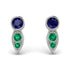 Bezel Sapphire Earrings In Pear Shaped - Aniya No. 30 image 1