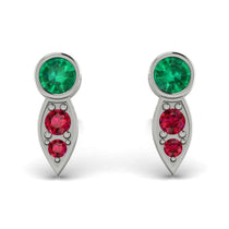 Bezel Emerald Earrings In Pear Shaped - Aniya No. 51 image 1