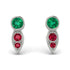 Bezel Emerald Earrings In Pear Shaped - Aniya No. 51 image 1
